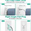 Bluetooth Portable Speakers Extension Cord 5FT, Surge Protector Power Strip with 8 Widely Outlets 4 USB Ports, Flat Plug, Wall Mount Outlet Extender, Multiple Outlets for Indoor Home