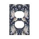 William Morris Vintage Floral Birds Peacocks Single Duplex Wall Plate Covers Light Switch Cover 1 Gang Outlet Plate Decorative Switchplate Covers Electrical Faceplate for Country Bedroom Decor (1-Gang Duplex Outlet / 5 x 3 IN)