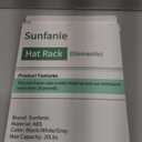 Sunfanie Hat Rack for Hat Storage (4-Pack), Multi-Purpose Hat Organizer, Strong Adhesive Hat Hooks for Wall Organizer for Baseball Caps, Two Mounting Options Hook, Black