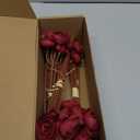 Floroom Ranunculus Artificial Flowers 18 Pcs Burgundy Faux Silk Mini Ranunculus Bulk Fake Wedding Filler Flowers for DIY Red Bouquets, Centerpieces, Bridal Shower Decorations & Arrangements