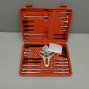 46PCS Harmonic Balancer Puller Set | Power Steering Pulley Puller Installer Tool Set, Flywheel Remover, Crankshaft Pulley Removal, Steering Wheel Pulling Set (Red)