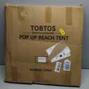 TOBTOS UPF 50+ Pop Up Beach Tent, Easy Set Up Beach Umbrella, Sun Shelter for 2-3 People UV Protection Portable Sunshade, Baby Canopy Cabana, Lightweight with Carry Bag, 78"L x 59"W x 53"H