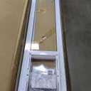 Ideal Pet Products Aluminum Pet Patio Door, Adjustable Height 77-5/8" to 80-3/8", 7" x 11-1/4" Flap Size, White