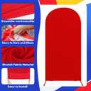Mindsoft Fast Party Arch Backdrop Cover Set of 3 Racing Theme Arch Covers Spandex Stretch Backdrop Stand 4ft, 5ft, 6ft for Wedding Birthday Banquet Ceremony Decoration(Red)