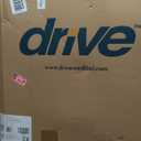 Drive Medical Two-Button Folding Walker w/ Wheels - Lightweight Rolling Mobility Support - Adjustable Height - Dual Push-Button Operation - 5 Inch Front Wheels - Durable Aluminum - Silver