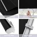 Cordless 100% Blackout Roller Shades for Windows,UV Protection Pull Down Shades,Room Darkening Door Blinds Thermal Insulated Fabric for Home Office and Bedroom(24" W x 72" H,Black)