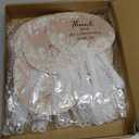 100 Pcs Wedding Hand Fans for Guests Bulk Decorative Plastic Handheld Wedding Favor Fans with Handle Thank You for Celebrating with Us for Ceremony Bridal Shower Party Decor(Blue Flower)