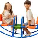 Kids Teeter Totter Outdoor Seesaw: Play - Children, Boys, Girls, Kid, Youth Ride ON Toy Living Room, Lawn, Backyard, Playground Gifts, Party Ages 3 4 5 6 Rocking HIGH Chair