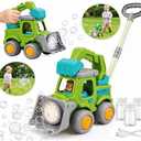 Automatic Bubble Machine for Toddlers,Construction Truck Bubble Lawn Mover W/Light,Bubble Maker Blower Toys for 3 4 5 6 Year Old Boy Girl Kids,Summer Outdoor Pool Backyard Toys for Birthday Party