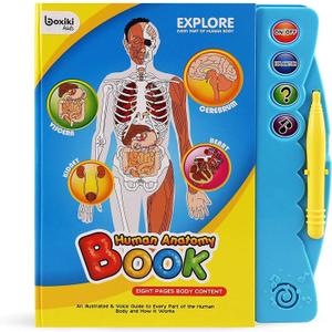 Human Body Book for Kids. Anatomy Guide for Kids with Illustrated and Voice Guide to Different Parts of Body. This Human Body Activity & Science Set Makes Learning Fun