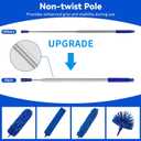 6-in-1 Duster with Extension Pole, 100" Long Reach Cleaning Kit for Home