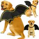 Halloween Dog Bat Wings Costume - Pet Costume for Party Puppy Apparel for Small Medium Large Dogs Funny Doggy Cosplay Dress Up Accessories L-XL