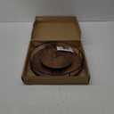 12 Inch Wood Lazy Susan, Rustic Brown Turntable Organizer with Steel Frame, 360 Degree Decorative Turntable for Countertop or Centerpieces Black Wood