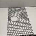 AWOKE Silicone Sink Protectors for Kitchen Sink, 26''x 14'' Folding Non-slip Sink Mat Grid, for Bottom of Farmhouse Stainless Steel Porcelain Sink with Rear Drain (Grey)