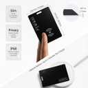 Ultra-Thin Wallet Tracker Card 0.07in 1 Pack Apple MFi Certified - Credit Card Size Tracker Tag Works with Apple Find My IP68 Waterproof Rechargeable Item Locator for Keys, Bags, Passport (iOS Only)