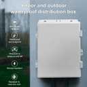 Namunanee Outdoor Electrical Junction Box, ABS Water Resistant Enclosure with Internal Mounting Panel & Hinged Cover (13" H* 9.2" L* 3.7" W)