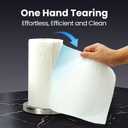 Single Hand Tear Paper Towel Holder, Anti-Slip Kitchen Towels Stand, Adjustable for Various Roll Sizes, Super Space Saver Foldable Stainless Steel Hand Towel Holder, Heavy Duty