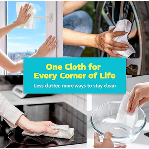 Befanty 1 Roll Plant-Based Microfiber Cleaning Cloth Rolls, Washable & Reusable Paper Towels for Kitchen, Ultra Absorbent, Scratch Free, Lint Free, Cleaning Supplies, 8.6" x 11.8"