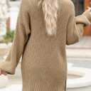 SHEWIN Womens Oversized Long Cardigan Sweaters Open Front Button Long Lantern Sleeve Knit Chunky Sweater Outerwear Coats (Small)