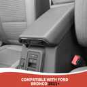 RAZPOY Armrest Box Switch Trim Cover Compatible with 2021-2023 Ford Bronco Carbon Fiber Interior Accessories