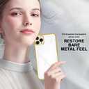 for iPhone 11 Pro Case Clear, Electroplating Protective Case, Thin Soft Transparent Protective Cover, Non-Yellowing Shockproof Military-Grade Protection Anti-Scratch Gold