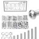 Mr. Pen- Nuts and Bolts Assortment Kit, 146 pcs, Stainless Steel, M6 Screws (7 Sizes 6-30mm)Button Head Socket Cap Screws Assorted Nuts and Bolts Nut Bolt and Washer Assortment Bolt and Nut Assortment