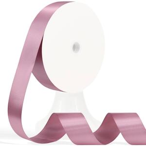 120 Yards Rosy Mauve Ribbon 1-1/2 Inch, Mauve Pink Satin Ribbon for Gift Wrapping, Crafts, Flower Bouquet, Wedding, Baby Shower, Eternal Flowers, Christmas, Halloween