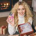 for iPhone 16 Case, Pink Party Time Collage Pattern, Fun Soft Slim TPU Compatible with MagSafe, Military-Grade Drop Protection & Camera Protection for Women Girls