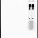 TSJ OFFICE Small White Board - 16" X 12" Portable Black Aluminum Framed Whiteboard, Magnetic Dry Erase Board with a Handle, to Do List Notepad for Office, Home, School (Black-vertical)