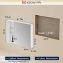 Keonjinn 48 x 32 Inch Oversized Medicine Cabinet for Bathroom with Mirror, Assembly Required, Black Aluminum Structure, Free Adjustable Shelves, Combined Recessed or Surface Mount Wall Cabinet