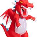 Spooktacular Creations Halloween Inflatable Costumes for Adult, Dragon Air Blow Up Suit, Dinosaur Outfit for Cosplay Parties (X-Large(75In))
