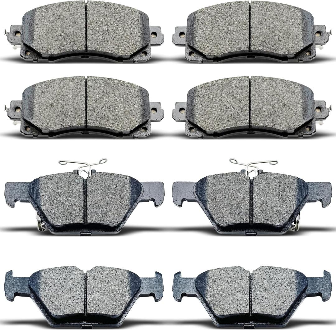 Front Rear Ceramic Brake Pads 8 Pieces Set fit for Subaru for 2019-2022 Crosstrek,for 2019-2022 Forester,for 2020-2022 Legacy,for 2020-2022 Outback