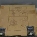 2-Tier Adirondack Outdoor Side Table, 16.6" Acacia Weather-Resistant End Table with Shelf for Patio, Garden, Lawn, Living Room (White)