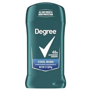 Degree Men Original Antiperspirant Deodorant Cool Rush 48-Hour Sweat & Odor Protection Antiperspirant For Men 2.7 oz (Blue)