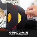 TAKMORK 7-Inch Vinyl Record Inner Paper Sleeves for 45 RPM Singles - Premium 80gsm Paper Replacement Protective Inserts with Rounded Corners & Center Hole, Black, 50pcs