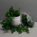 Mkono 2 Packs Fake Hanging Plant with Pot, Artificial Plants Macrame Plant Hanger Fake Vine Greenery for Bedroom Bathroom Home Office Decor (Ivory)