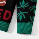 IFFEI Unisex Ugly Christmas Sweater Kids Cute Knit Pullover Top Cozy Jumper for Holiday Party 2-11 Years (4-5T, Black)