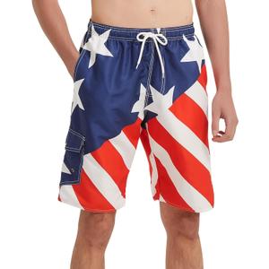 Mens Swim Trunks Swim Shorts Swimwear Swimsuit Beach Shorts Bathing Suits Quick Dry Waterproof (Blue, S)