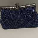 Selighting 1920s Vintage Beaded Clutch Evening Bags for Women Formal Bridal Wedding Clutch Purse Prom Cocktail Party Handbags | 1920s, Vintage, Beaded, Formal, Bridal, Wedding (One Size, Navy Blue)