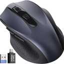 Sablute M21 Wireless Mouse for Laptop, 2.4GHz Computer Mouse with USB-A Port &USB-C Adapter, Office Cordless Mice with 6 Buttons & 3 Level DPI for Small to Medium Hands, Work with PC, Desktop, Tablet