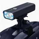 Bike Helmet Light, 8500 Lumens Bike Headlight Rechargeable, Front Bike Lights for Night Riding, 7 Modes, Wide Beam, IPX4 Waterproof Light with Upgrated Adjustable Mount Strap and Angle