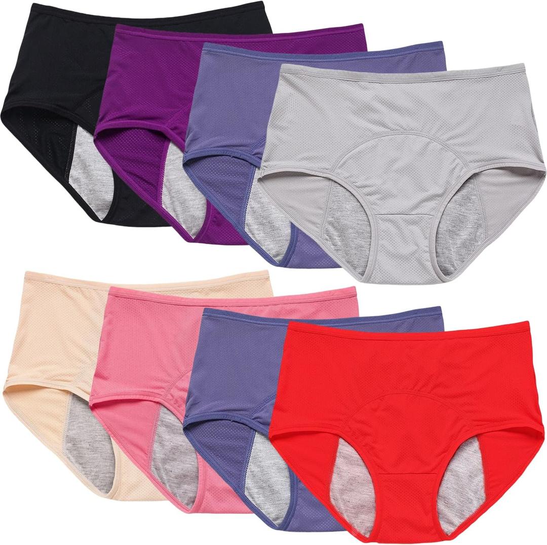 Leakproof Panties for Women Over 60, Leakproof Ladies Underwear, Leakproof Underwear for Women (8 Color,3X-Large)