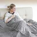 Heated Blanket - Queen Size Electric Blanket 84" x 90" Soft Flannel Heating Blanket with 10 Time Settings, 6 Heat Settings, Machine Washable with Over-Heat Protection (Gray)