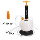 FOUR UNCLES 6L Manual Oil Extractor Pump - Fluid Extractor with 59" Main Hose, Three 41" Extension Tubes for Automotive Oil Change, a Brake Bleeding Hose for Brake Fluid Change