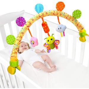 Caterbee Travel Arch Bassinet Toys for Infant & Toddlers, Baby Crib Stroller Accessory & Pram Activity Bar Toy for Senses and Motor Skills Development Indoor and Outdoor (Pink) Caterbee Travel Arch Bassinet Toys for Infant & Toddlers, Baby Crib Stroller Accessory & Pram Activity Bar Toy for Senses and Motor Skills Development Indoor and Outdoor (Pink)