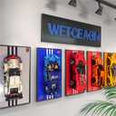 WETCEAOM Display Wallboard Compatible with Lego Technic Daytona SP3 42143 Race Car Display, Gift Ideas Compatible with Lego Car Wall Mount Display Frame Fans, Size:19.7X 31.5in(No Model), 19.7"L x 0.78"W x 31.5"H
