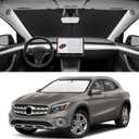 Custom Fit Windshield Sun Shade for Mercedes-Benz GLA 2015-2020, Blocks UV & Heat, Front Window Sunshade, Easy Fold & Store