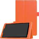 for Amazon Kindle New Fire 7 2015 HD7 SV98LN 7" Cover (5th Generation, 2015 Release) Luxury Folio Stand PU Leather Case (Orange)