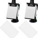 Harloon 2 Pcs Car Notepad Holder with Mount Car Memo Pad with Pen Pad Mount Clip Board Dashboard Clipboard Universal Suction Cup Message Flexible Neck Stationary Set for Home Office Kitchen Supplies