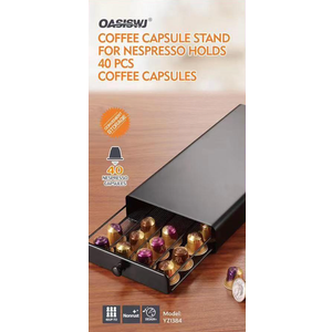 OASISWJ Coffee Pod Holder and Capsule Holder Drawer Compatible with Nespresso, Coffee Machine Stand, Durable for Drawer Storage Container for Organizer